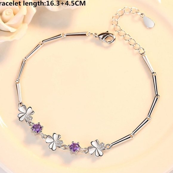 Jewelry - 925 sterling silver high quality simple cubic zirconia bracelet for Woman, J786